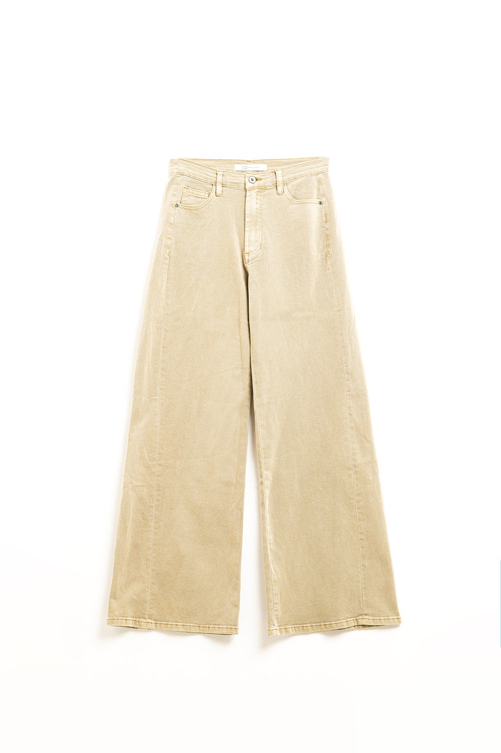 Pantalón extra ancho en beige lavado Pantalón extra ancho en beige lavado