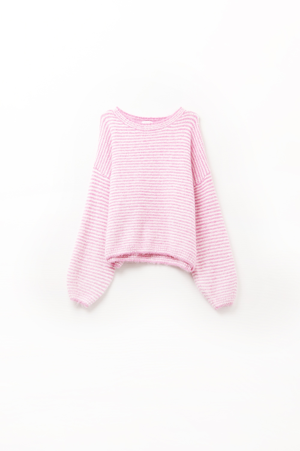 Jersey rosa con rayas blancas Jersey rosa con rayas blancas