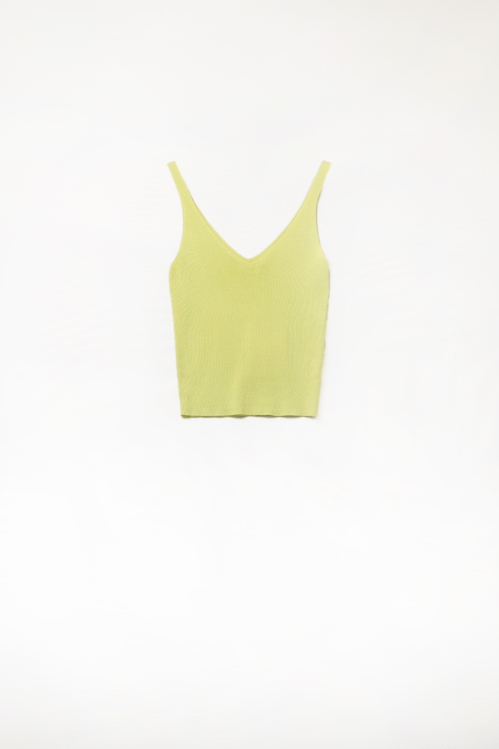 Camiseta de Tirantes Canelada Cómoda en Verde Camiseta de Tirantes Canelada Cómoda en Verde