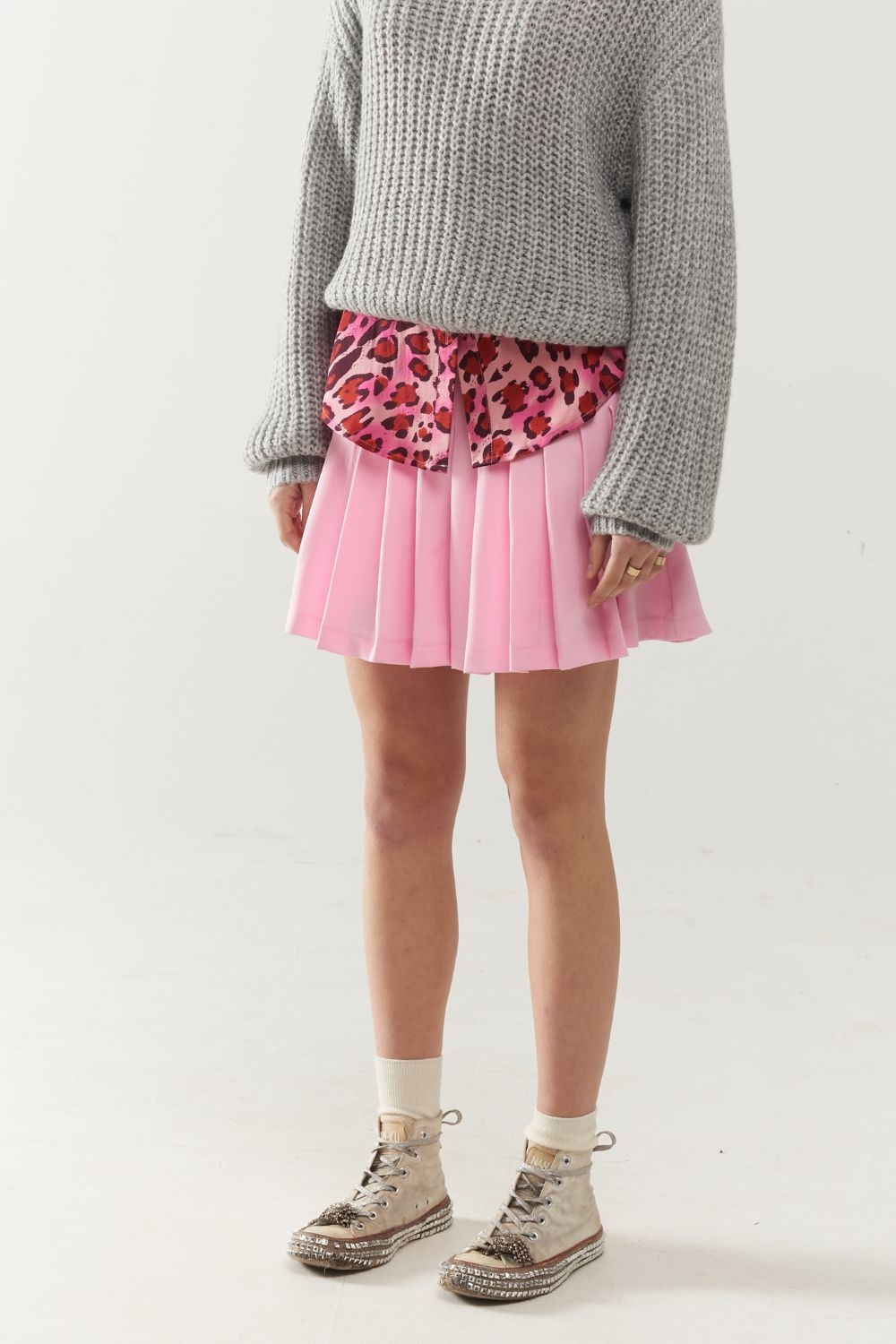 mini falda plisada rosa mini falda plisada rosa