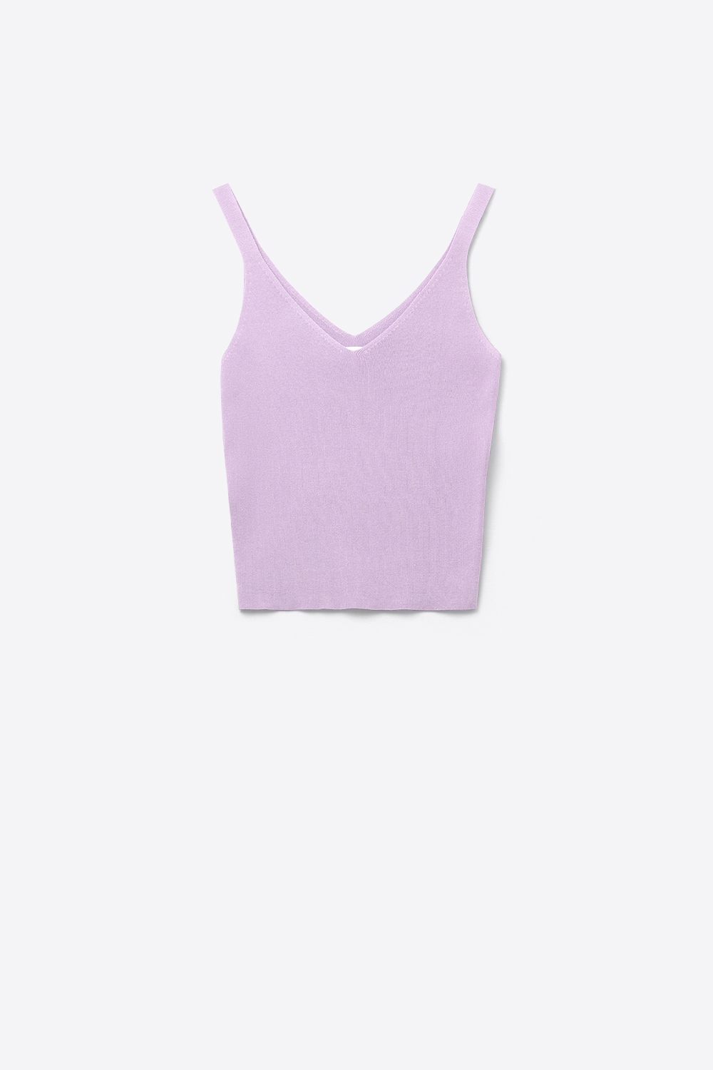 Camiseta sin Mangas de Canal&eacute; C&oacute;moda en P&uacute;rpura