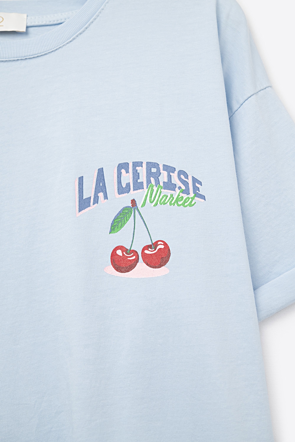 Camiseta azul con gr&aacute;fico La Cerise Market Saint-Tropez