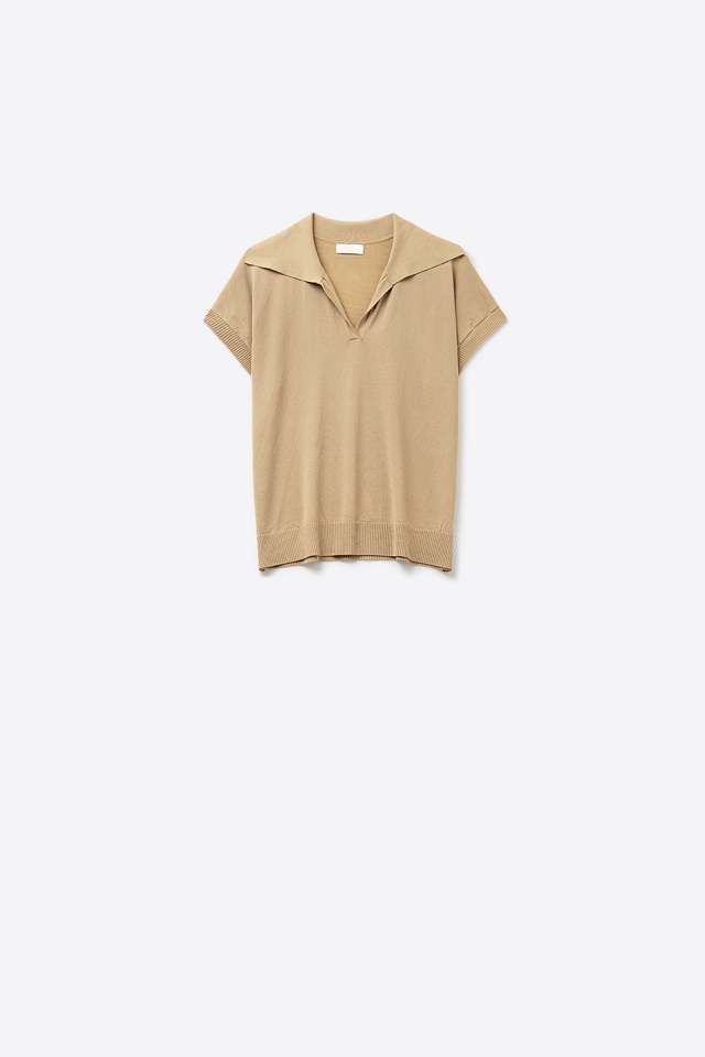 SU&Eacute;TER DE CUELLO DE POLO DE MANGA CORTA