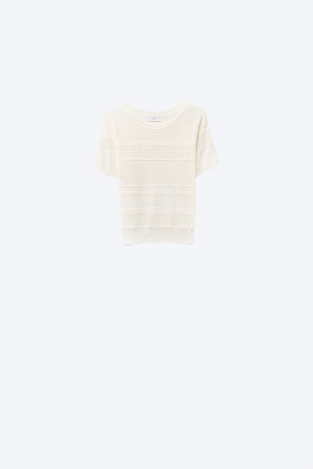 Jersey de punto a rayas texturizado en blanco