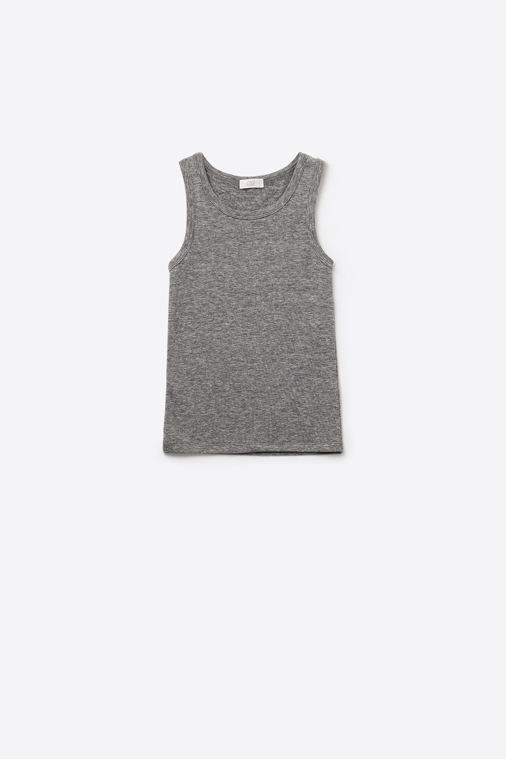 Camiseta básica de punto supersuave en gris Camiseta básica de punto supersuave en gris