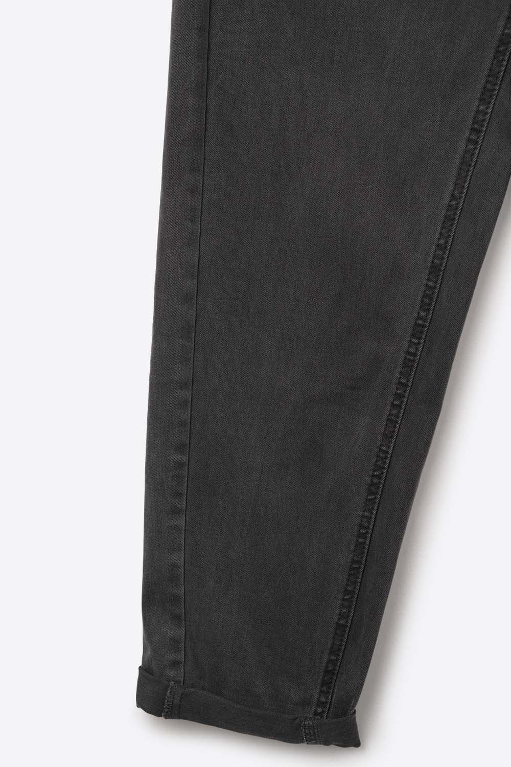 Pantalones de pierna de barril de talle alto en gris lavado