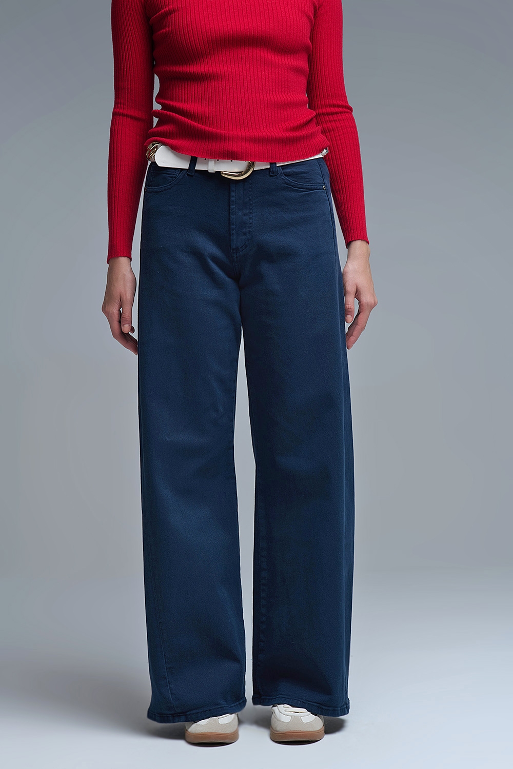 Pantal&oacute;n extra ancho azul marino