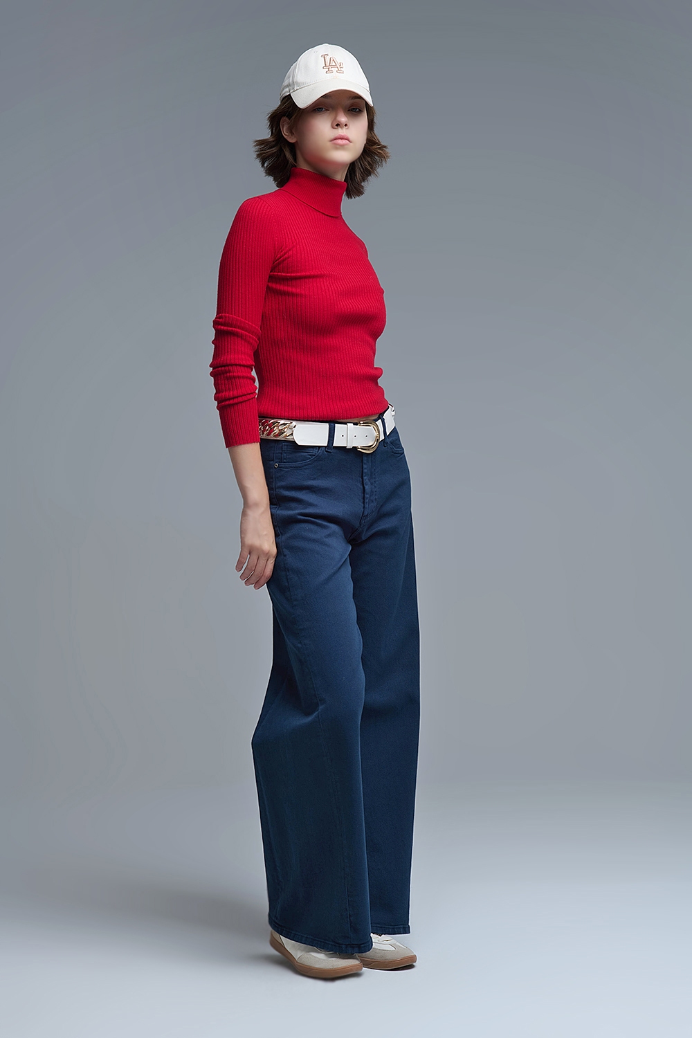 Pantal&oacute;n extra ancho azul marino