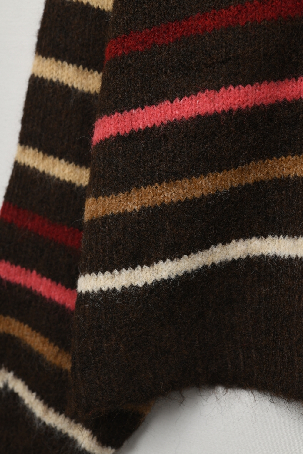 Jersey de rayas multicolor marr&oacute;n oversize