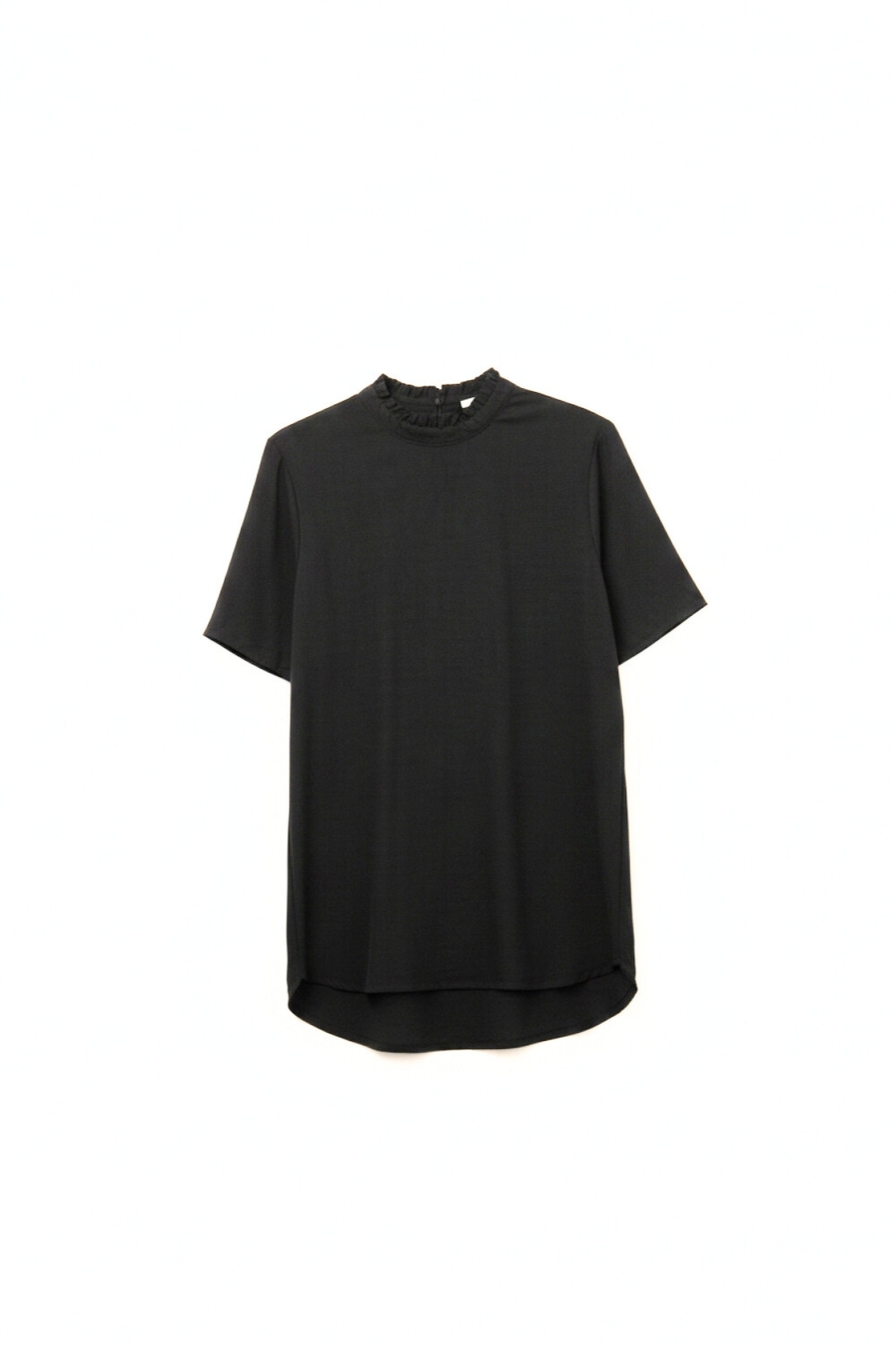 Elegante camisa negra de manga corta Elegante camisa negra de manga corta