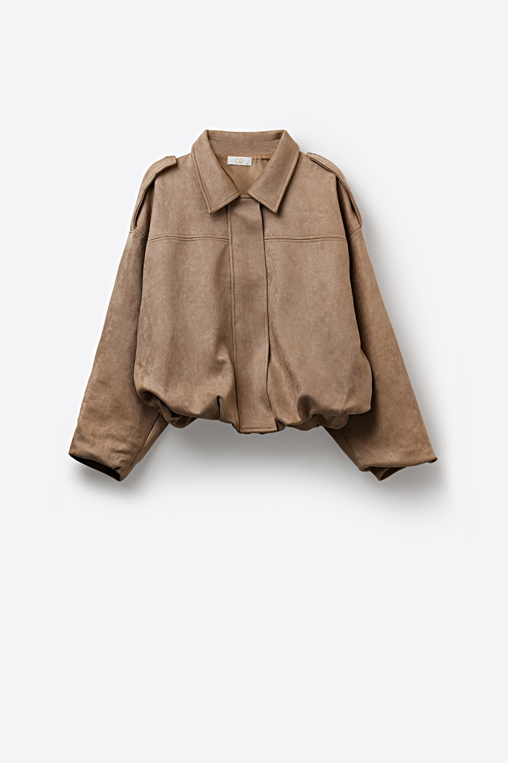 Chaqueta bomber recortada efecto ante Chaqueta bomber recortada efecto ante
