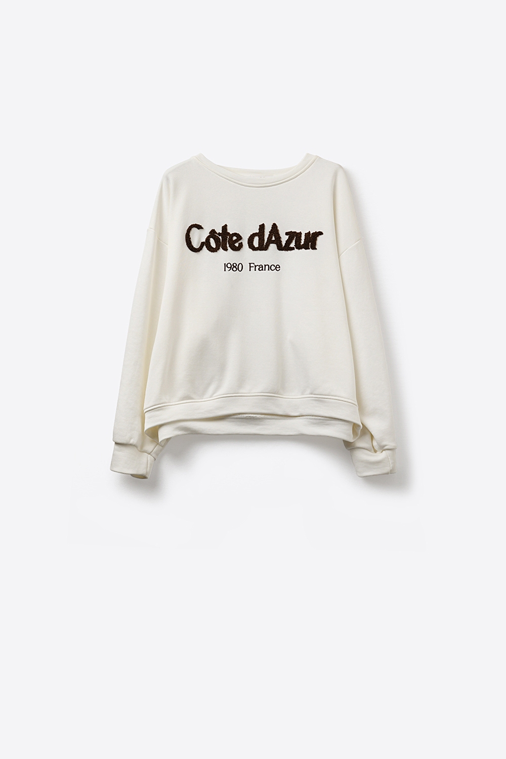 Sudadera Côte d'Azur Crema Bordada Sudadera Côte d'Azur Crema Bordada