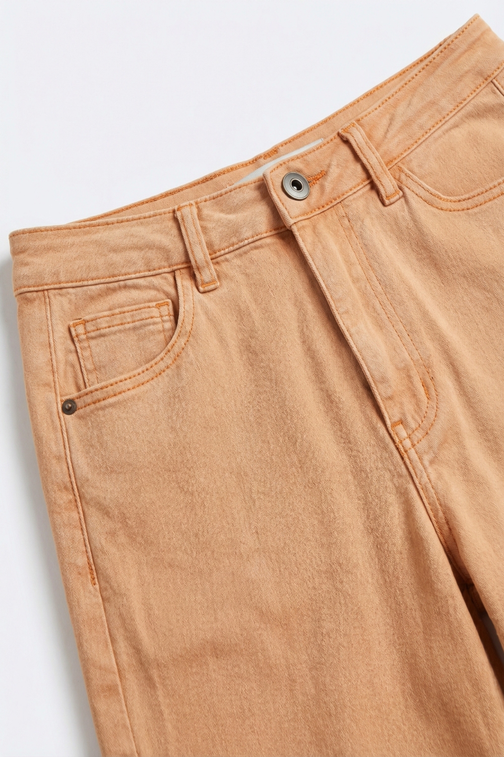 Pantalones Anchos Naranja de Sarga Ligera Pantalones Anchos Naranja de Sarga Ligera