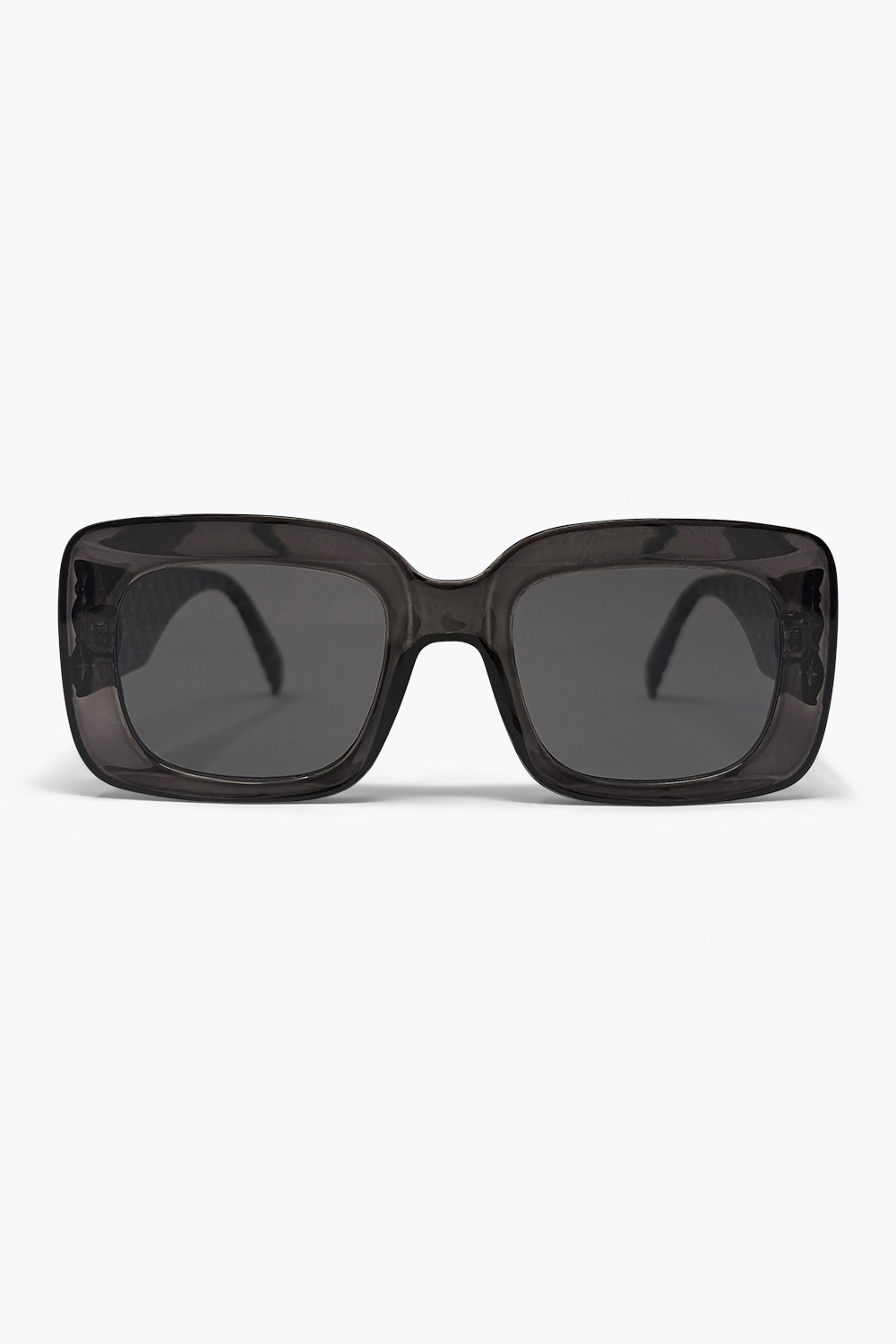 Gafas de sol rectangulares oversize vintage en gris