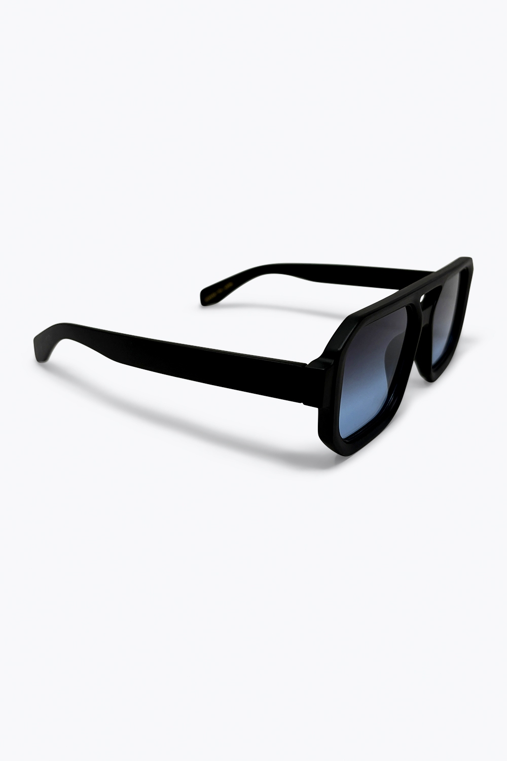 Gafas de Sol de Montura Geom&eacute;trica y Lentes Degradados Negras de Tama&ntilde;o Grande
