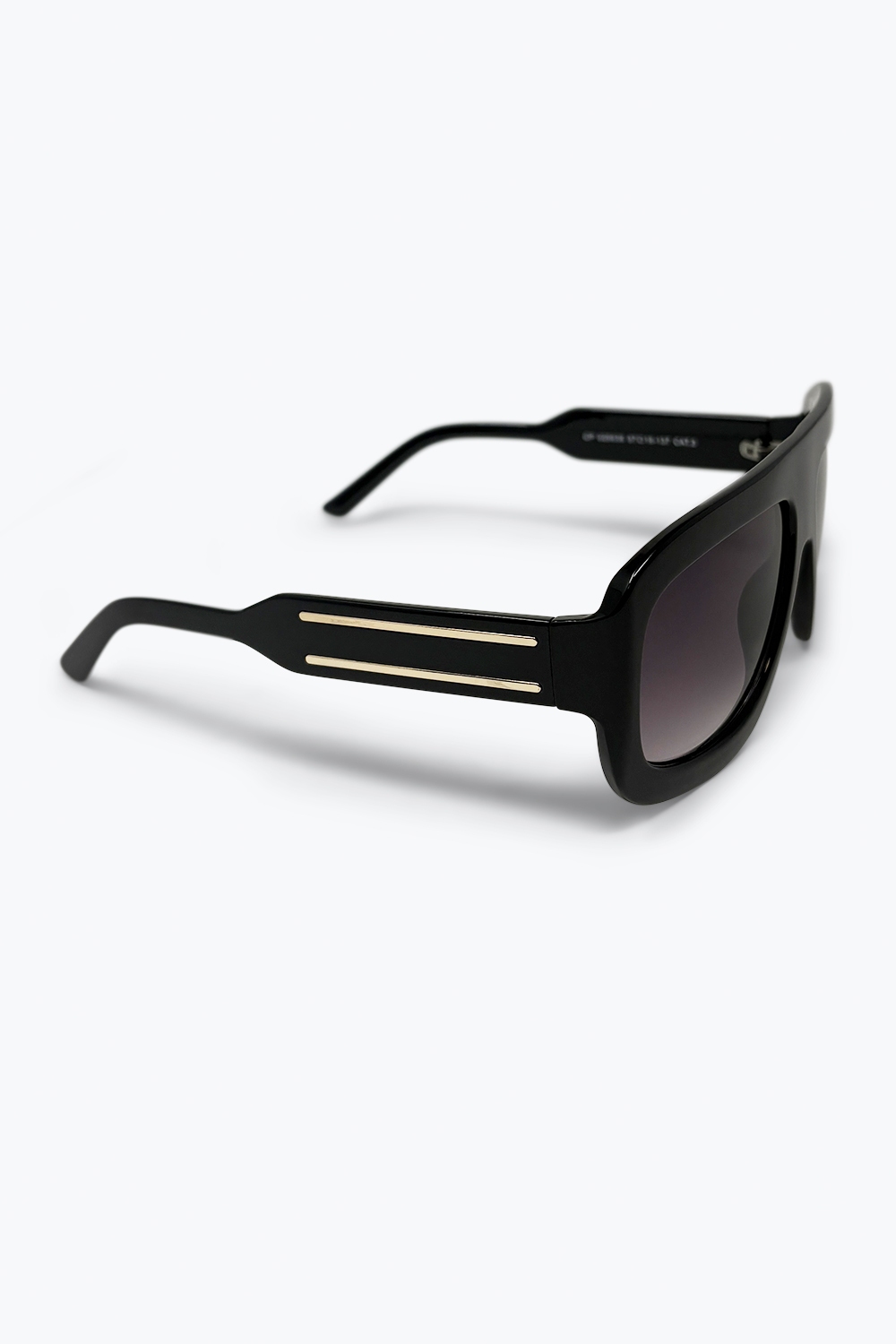 Gafas de Sol con Montura Cuadrada Oversize y Lentes Degradados en Negro