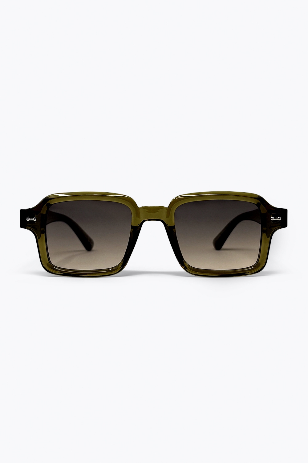 Gafas de Sol Urbanas Cuadradas con Gradiente Oliva Gafas de Sol Urbanas Cuadradas con Gradiente Oliva