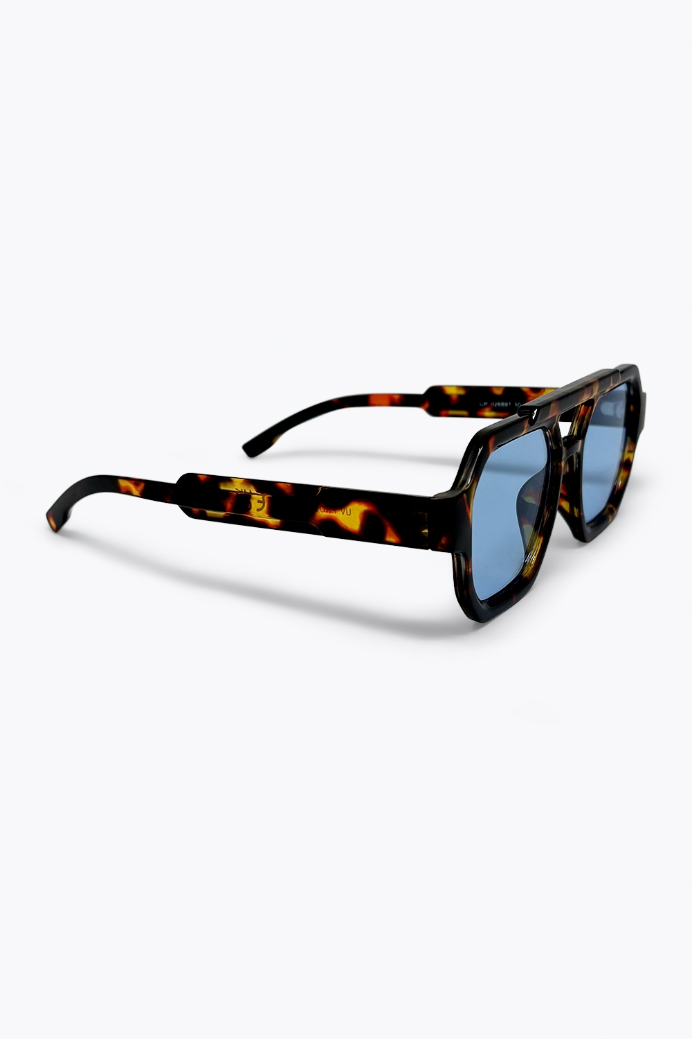Gafas de sol oversize carey multicolor con lentes azules Gafas de sol oversize carey multicolor con lentes azules