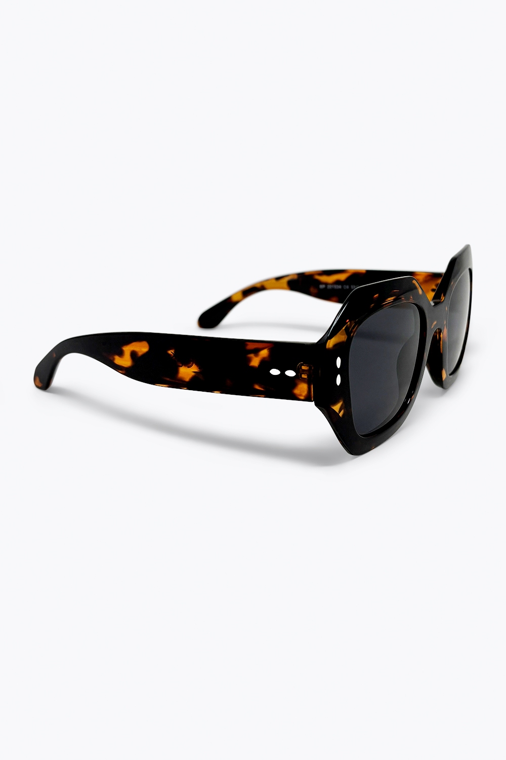 Gafas de sol oversize con montura octogonal de carey multicolor