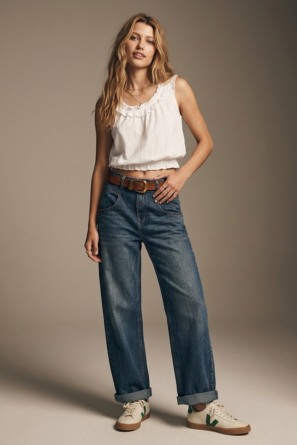 Vaqueros Relaxed WideLeg Vintage Wash