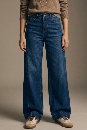 Pantalones vaqueros azul oscuro con pierna extra ancha