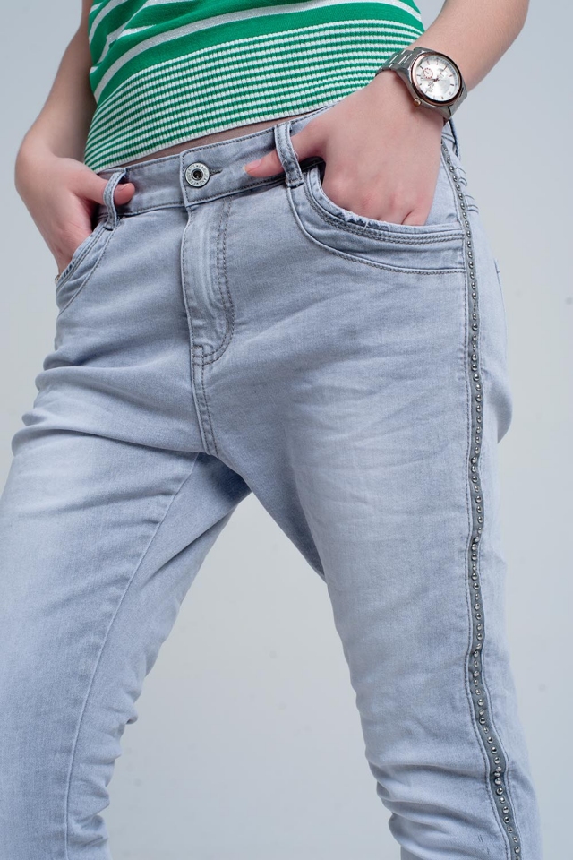 grey jeans