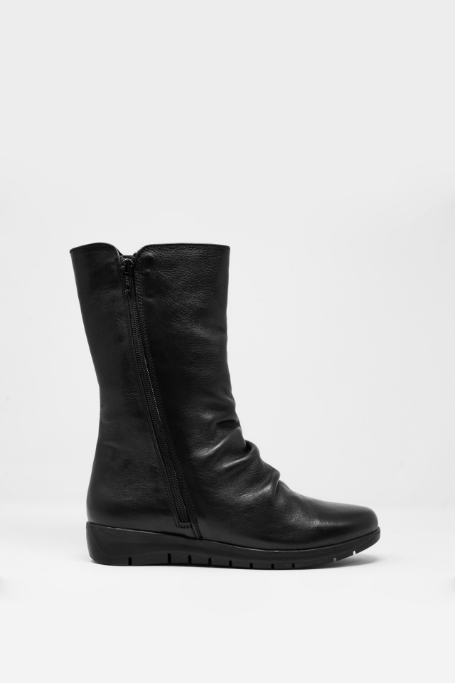 Bottines épaisses zippées Noir