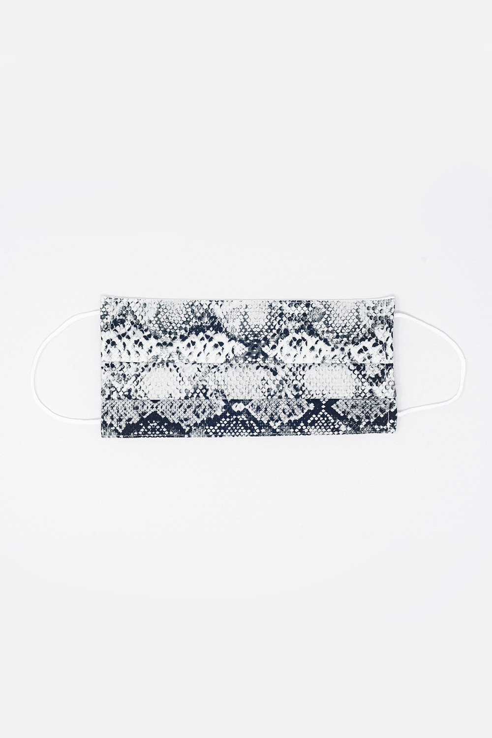 Paquete de 5 unidades Mascarilla gris estampado de serpiente