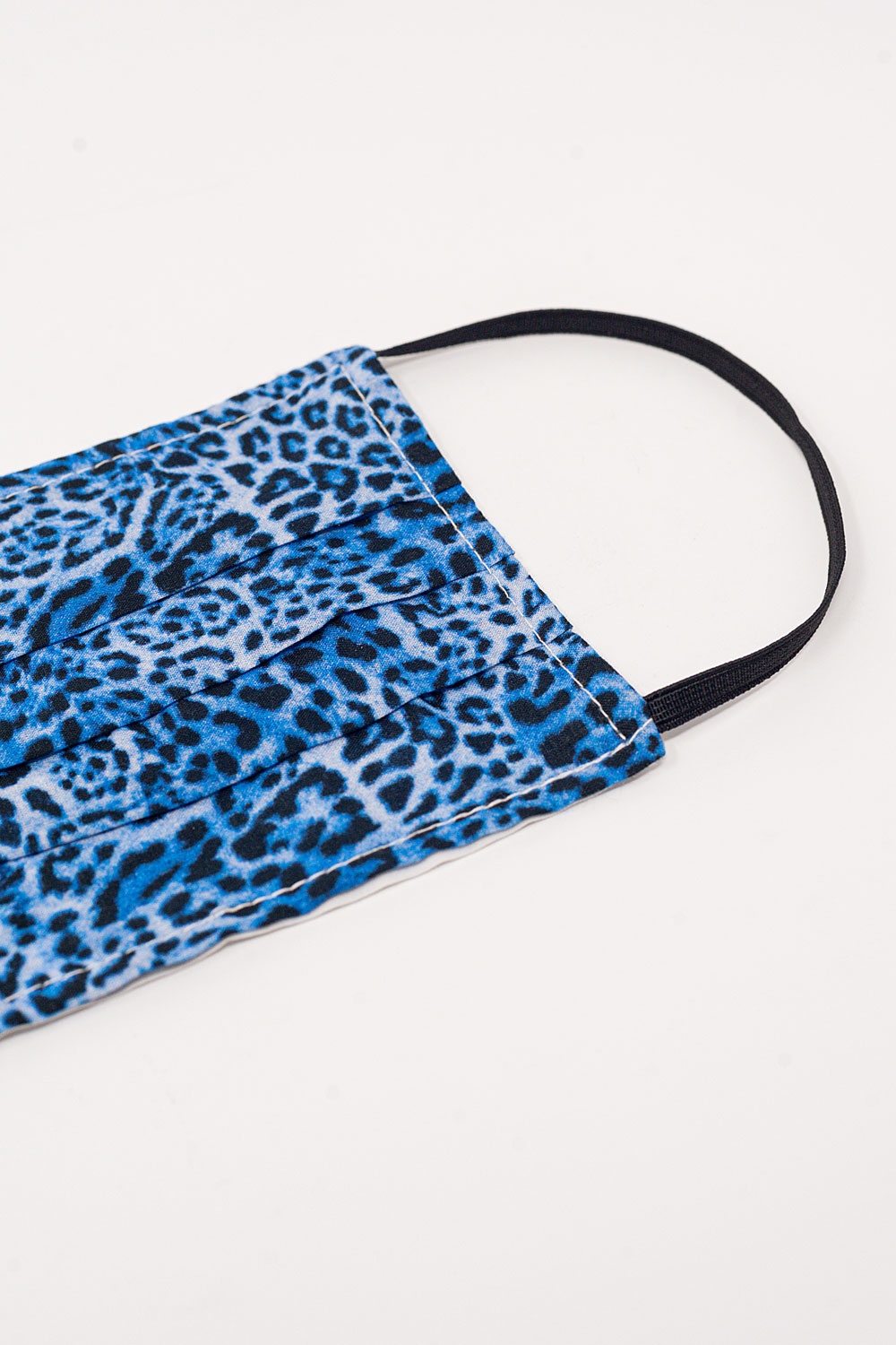 Paquete de 5 unidades Mascarilla azul estampado leopardo