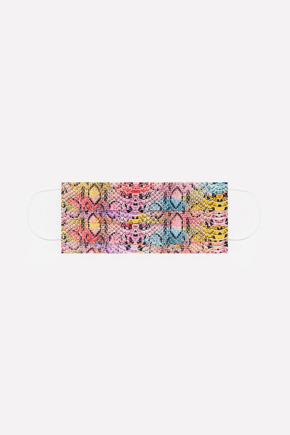 Paquete de 5 unidades Mascarilla rosa estampado de serpiente