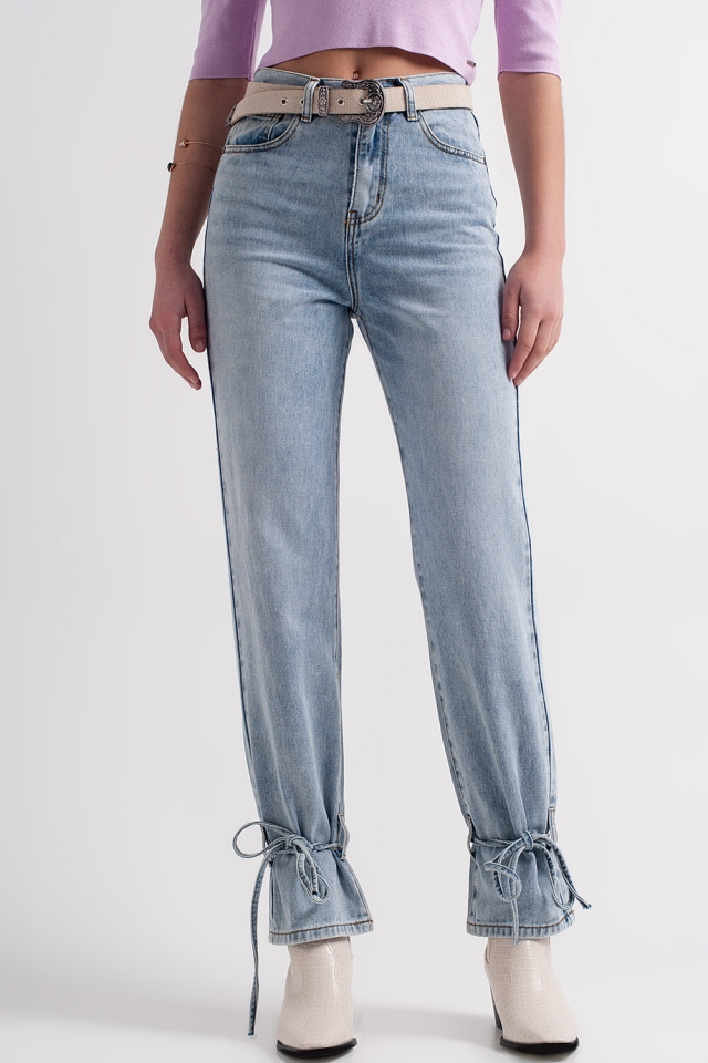 Jeans met enkelbandjes