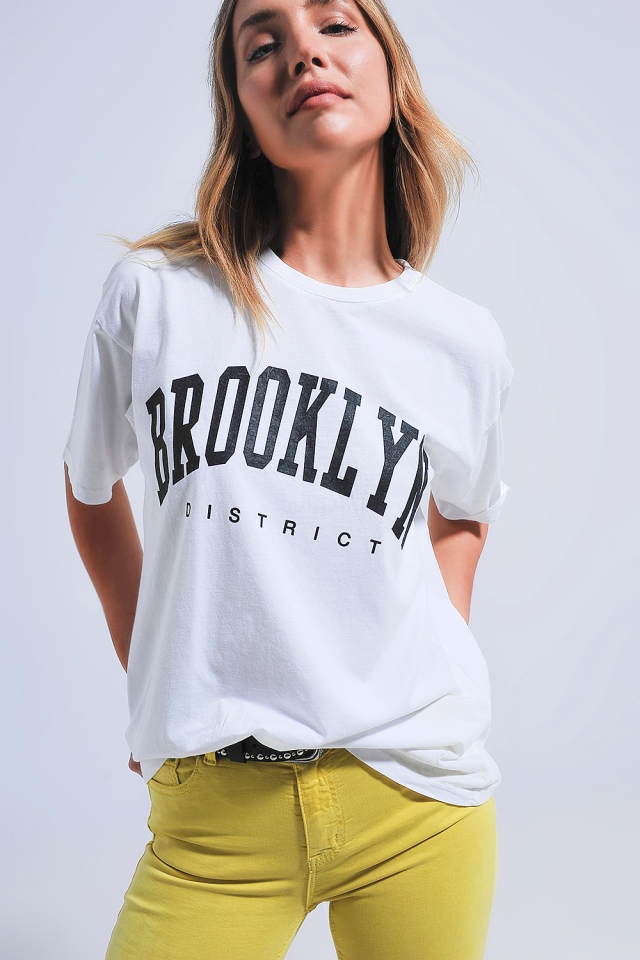 Camiseta blanca Brooklyn