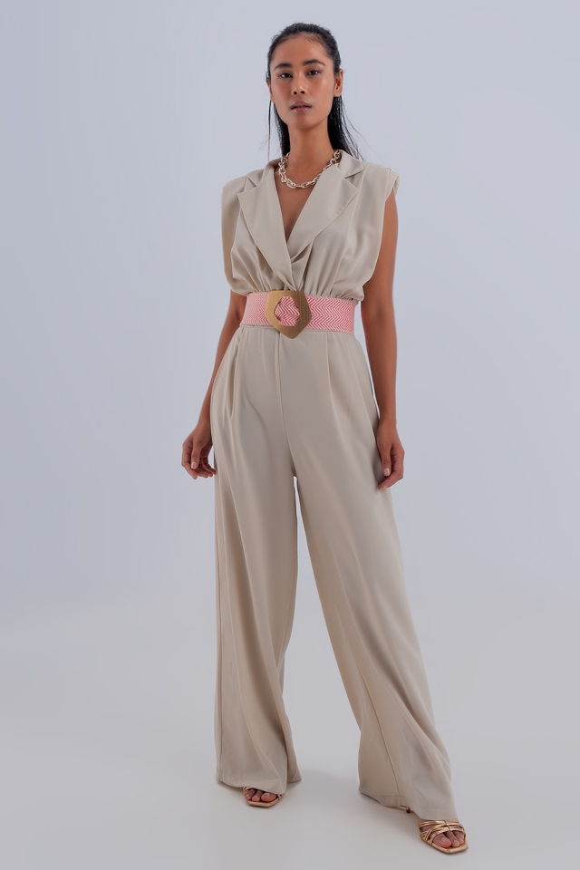 Combinaison large beige