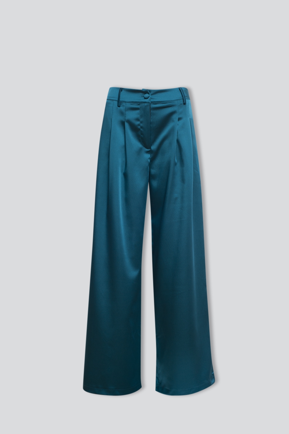 Pantalones palazzo con pinzas en turquesa Pantalones palazzo con pinzas en turquesa
