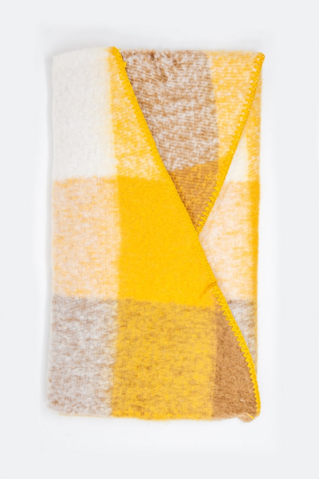 Sjaal in beige en geel