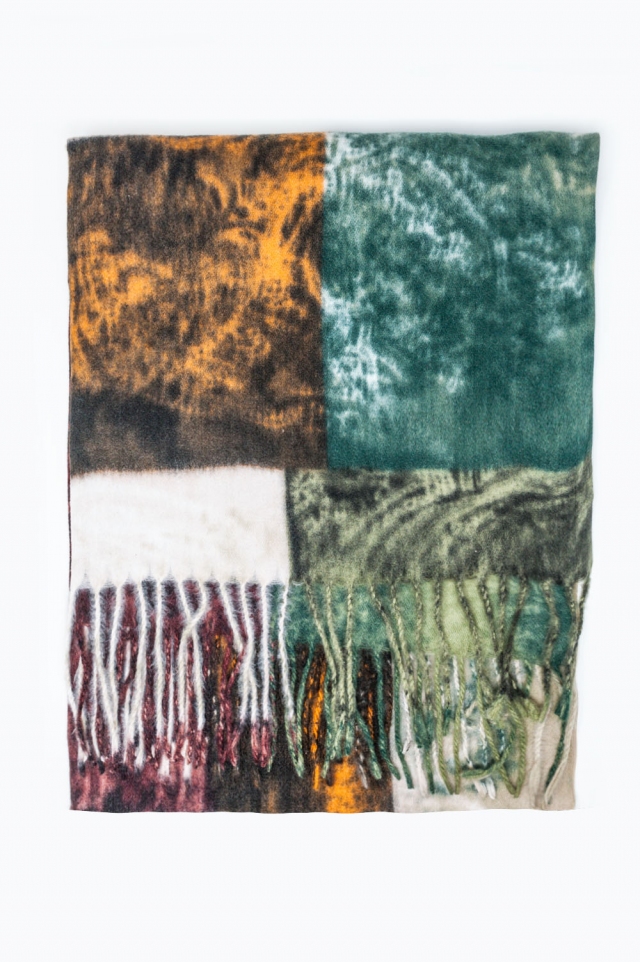 Foulard avec motif cachemire vert