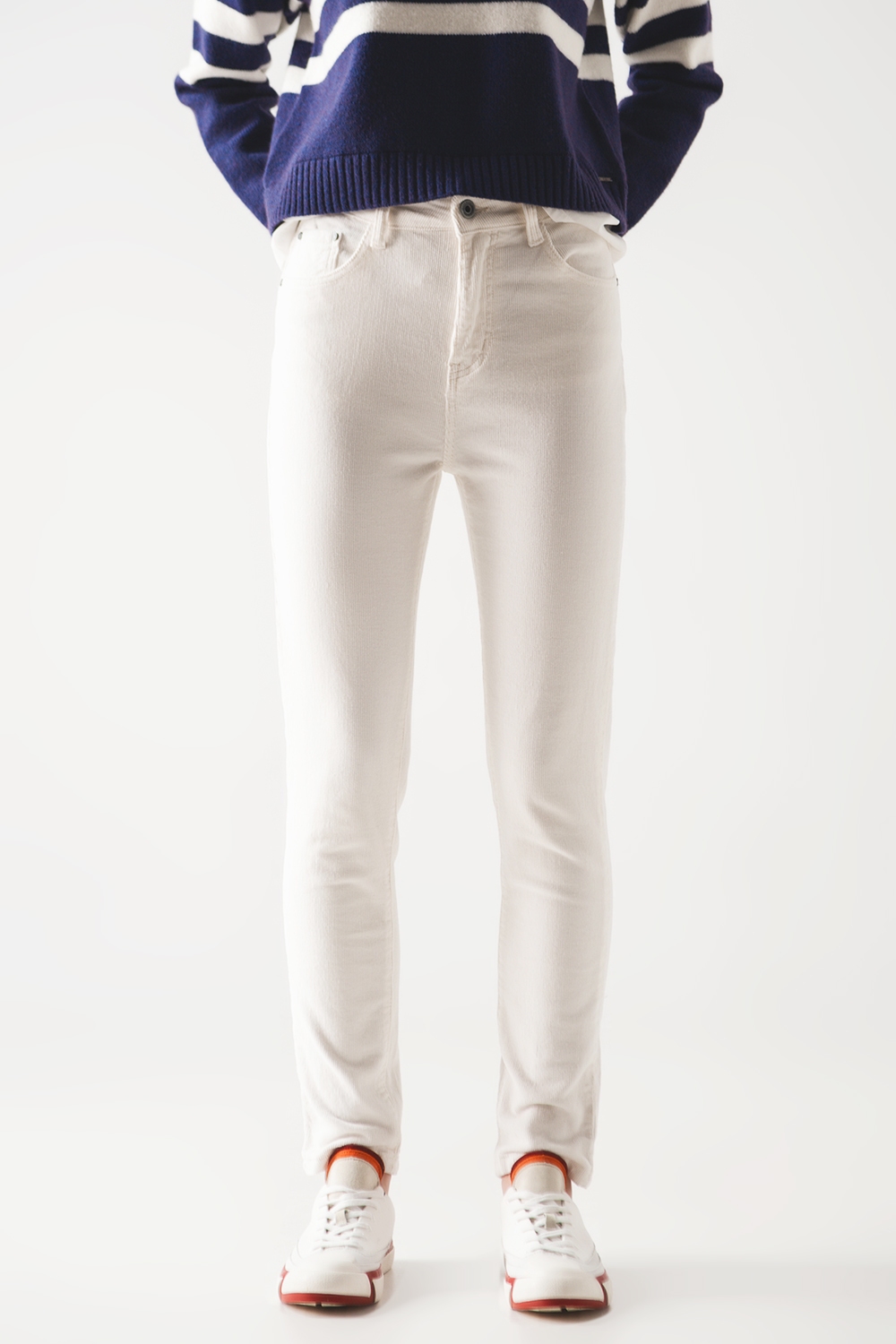 Pantalon crudo corte pitillo de pana Pantalon crudo corte pitillo de pana