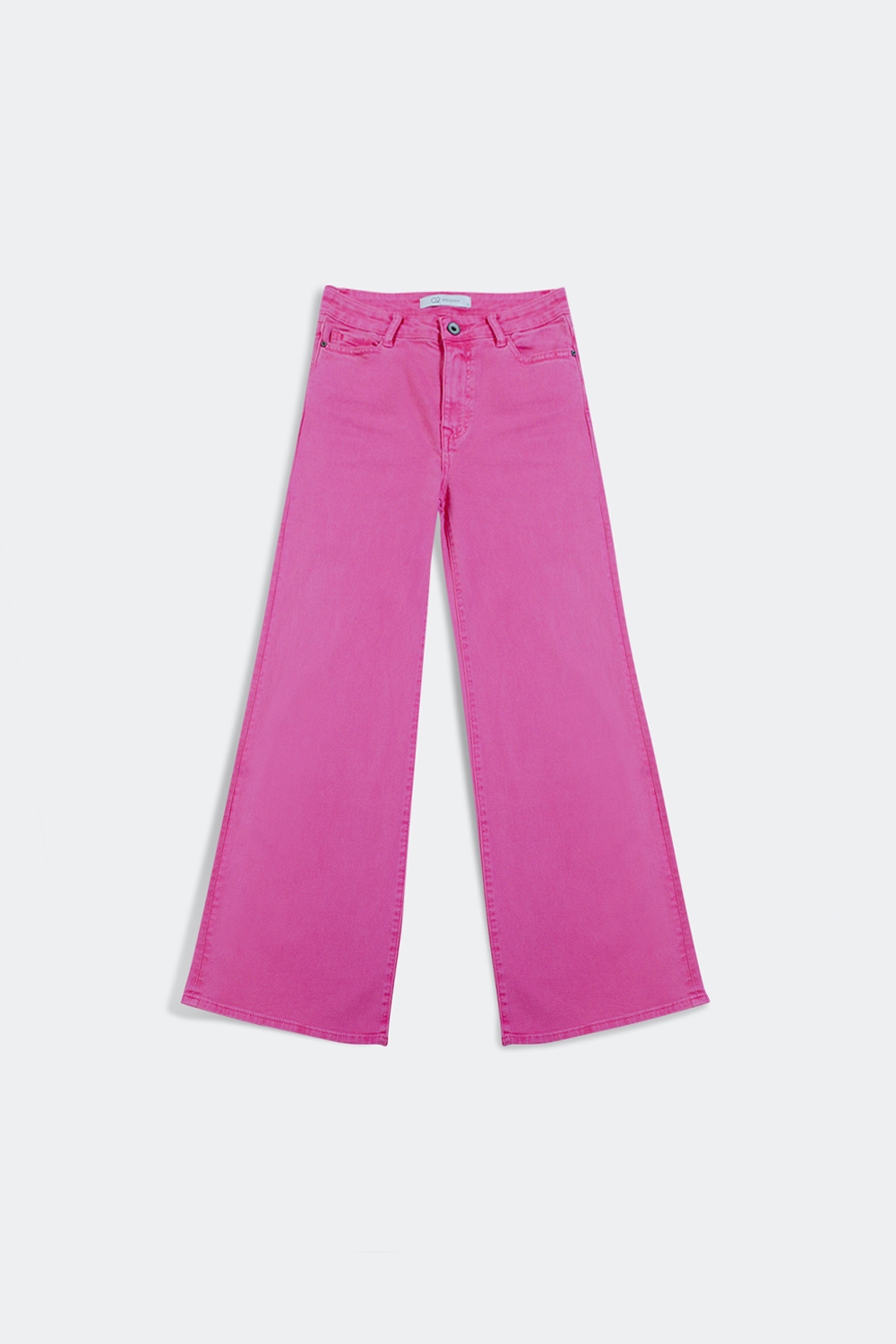 Vaqueros rosa de pernera ancha de mezcla de algodón Vaqueros rosa de pernera ancha de mezcla de algodón