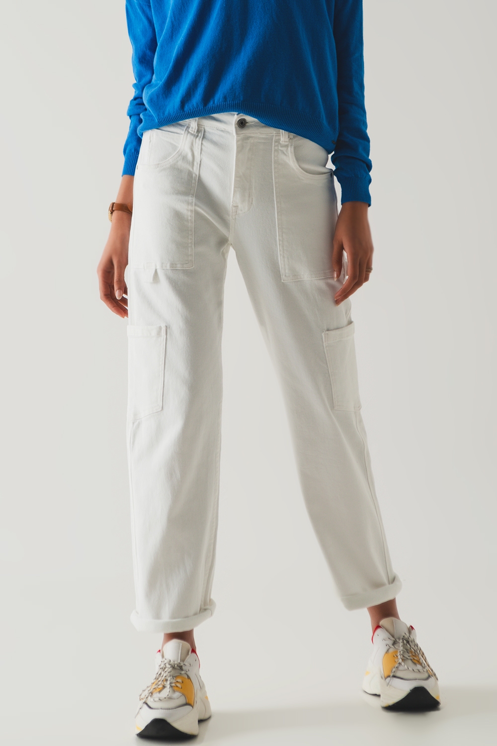 Pantalones cargo en blanco Pantalones cargo en blanco