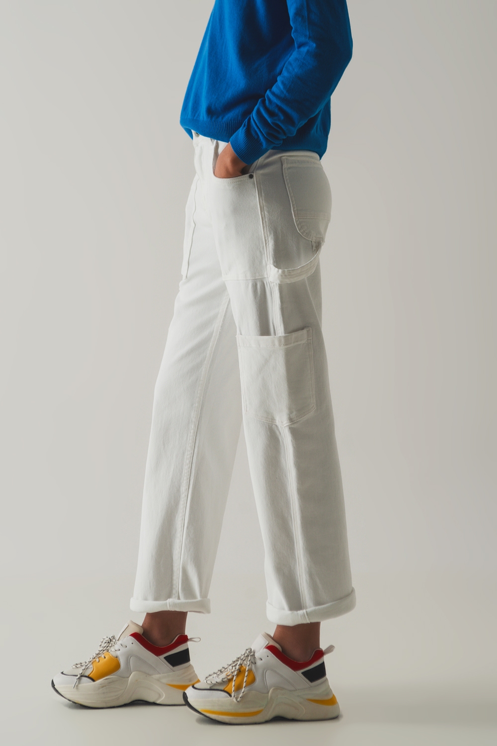 Pantalones cargo en blanco Pantalones cargo en blanco