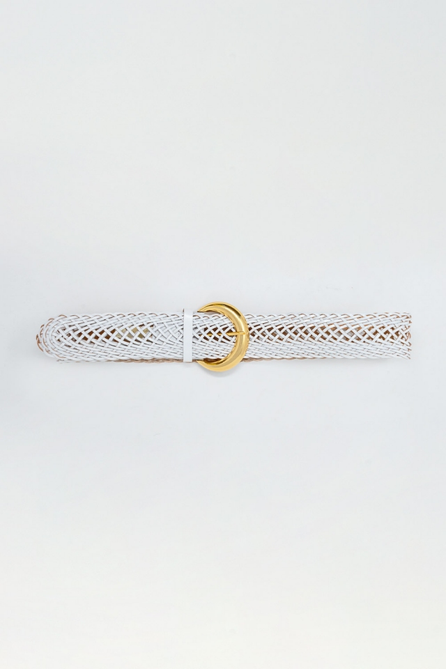 CINTURON TRENZADO RESINA BLANC
