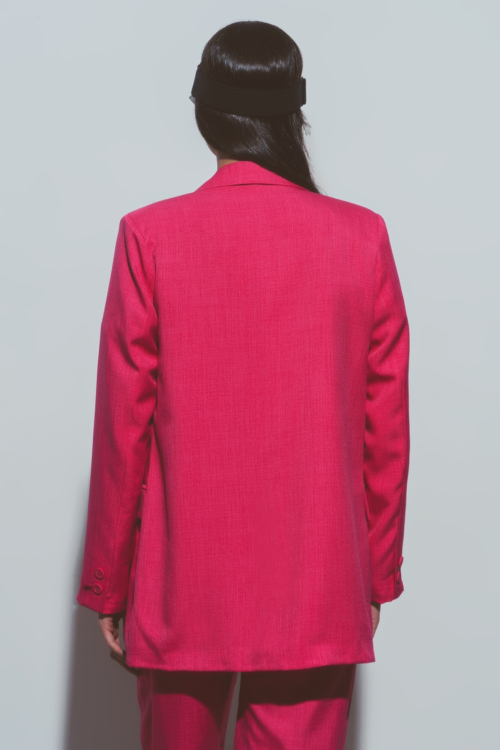 Blazer oversize texturizado en rosa