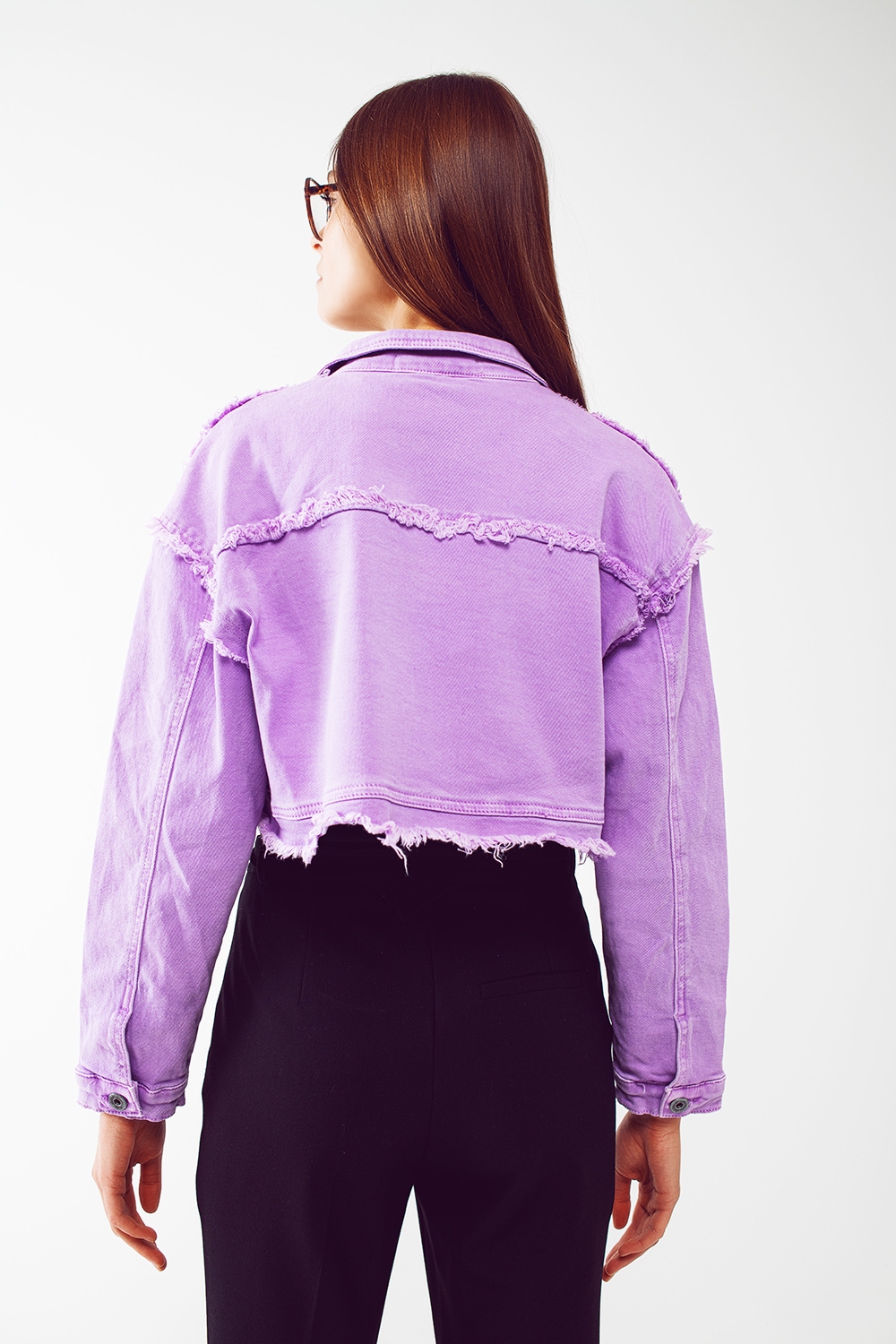 Chaqueta vaquera corta morada Chaqueta vaquera corta morada