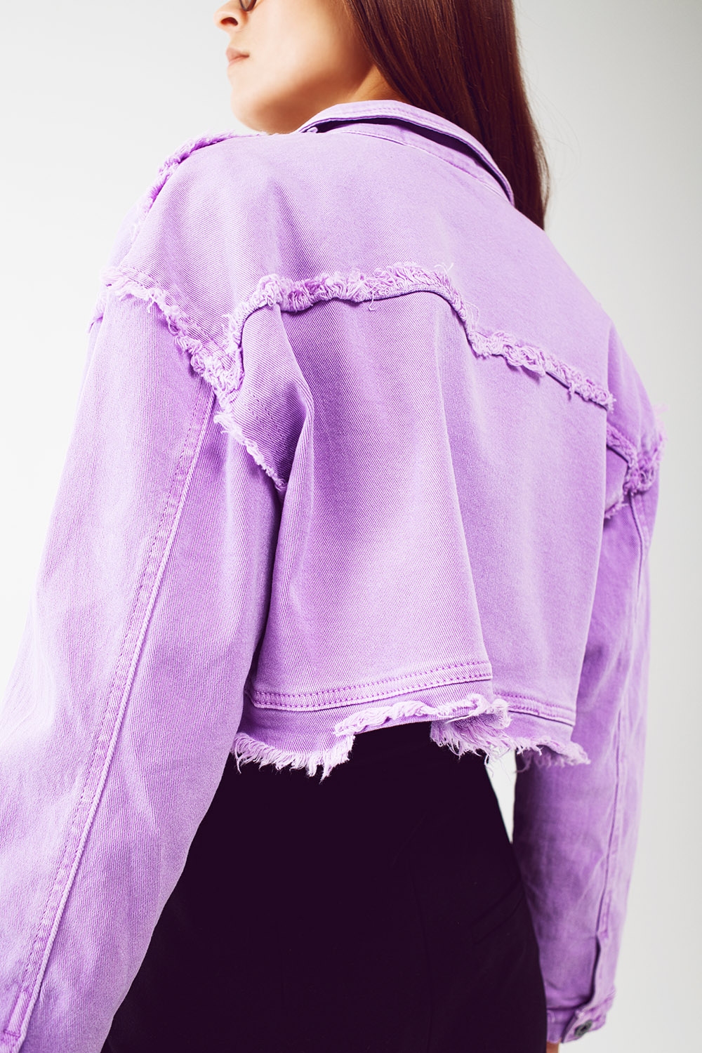Chaqueta vaquera corta morada Chaqueta vaquera corta morada