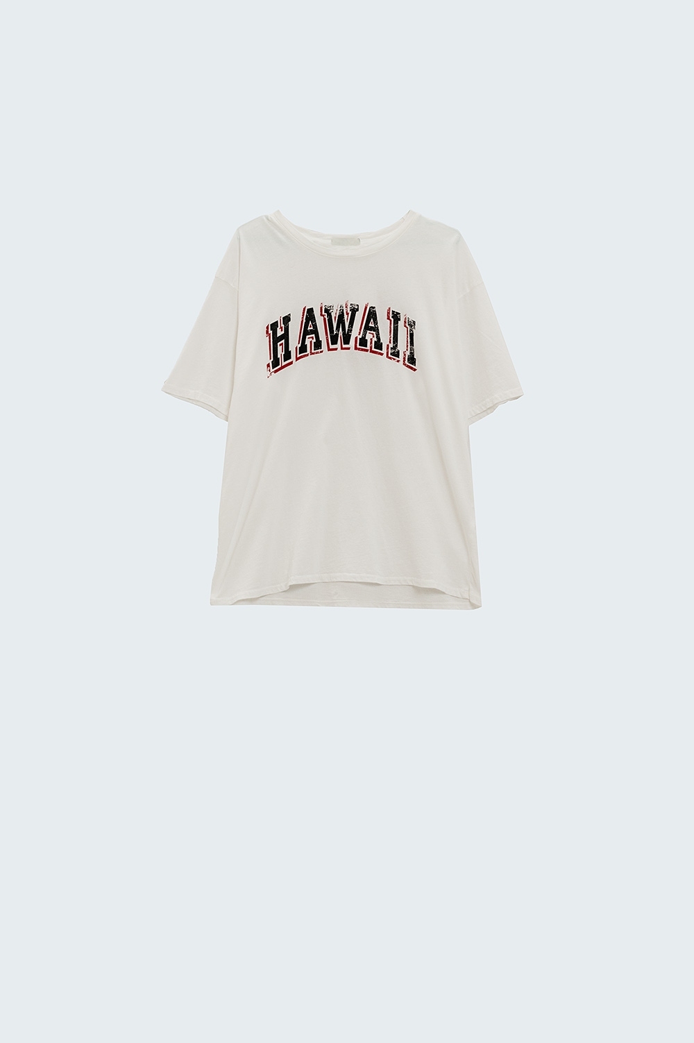 Camiseta Hawaii Efecto Lavado en color blanco Camiseta Hawaii Efecto Lavado en color blanco