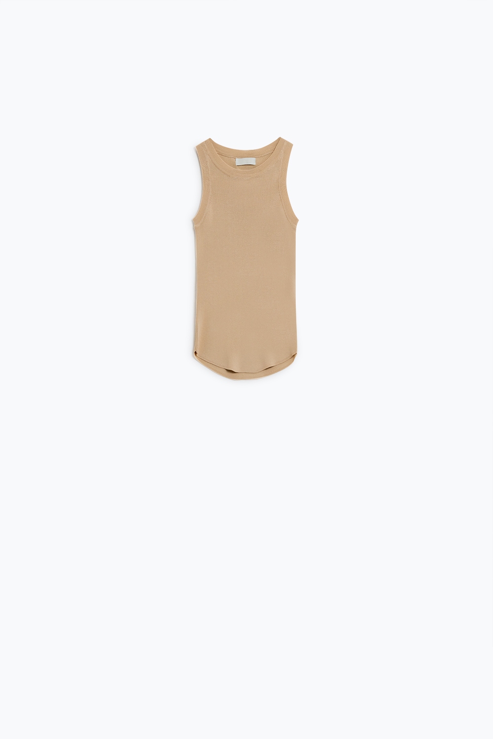 Top de punto sin mangas Beige Top de punto sin mangas Beige