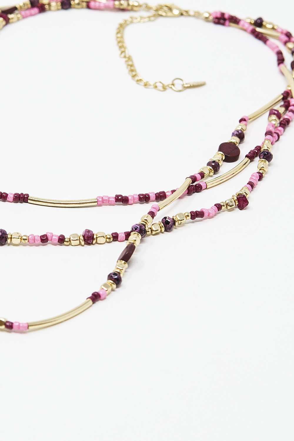 Collar 3 en 1 con piedras multicolor