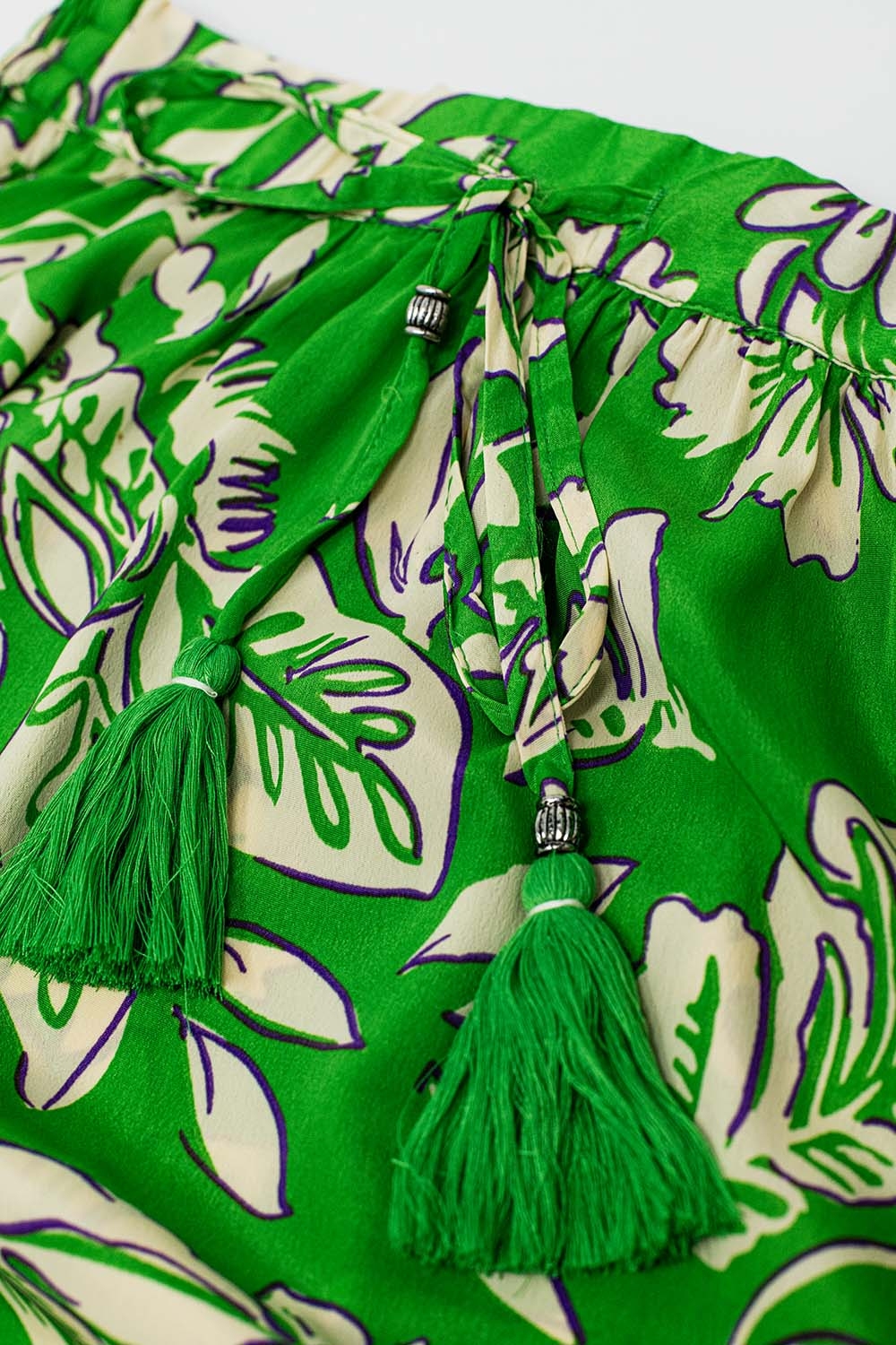 Maxifalda de tirantes con estampado floral verde Maxifalda de tirantes con estampado floral verde
